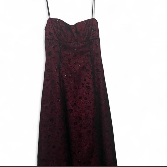 Morgan & Co. Black and Purple Prom Dress - Picture 3 of 5